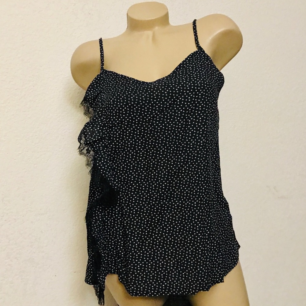 Mustard Seed Heart Print Top LARGE L NEW NWT